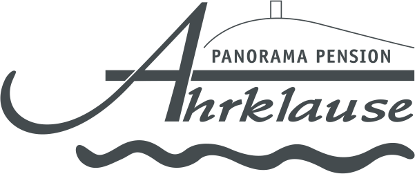 Freigestelltes Logo der Panorama Pension Ahrklause Dernau in grau.